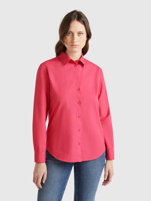 Camisa regular fit de algodón Mujer