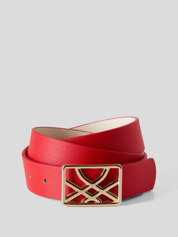 Belt with logoed buckle Women