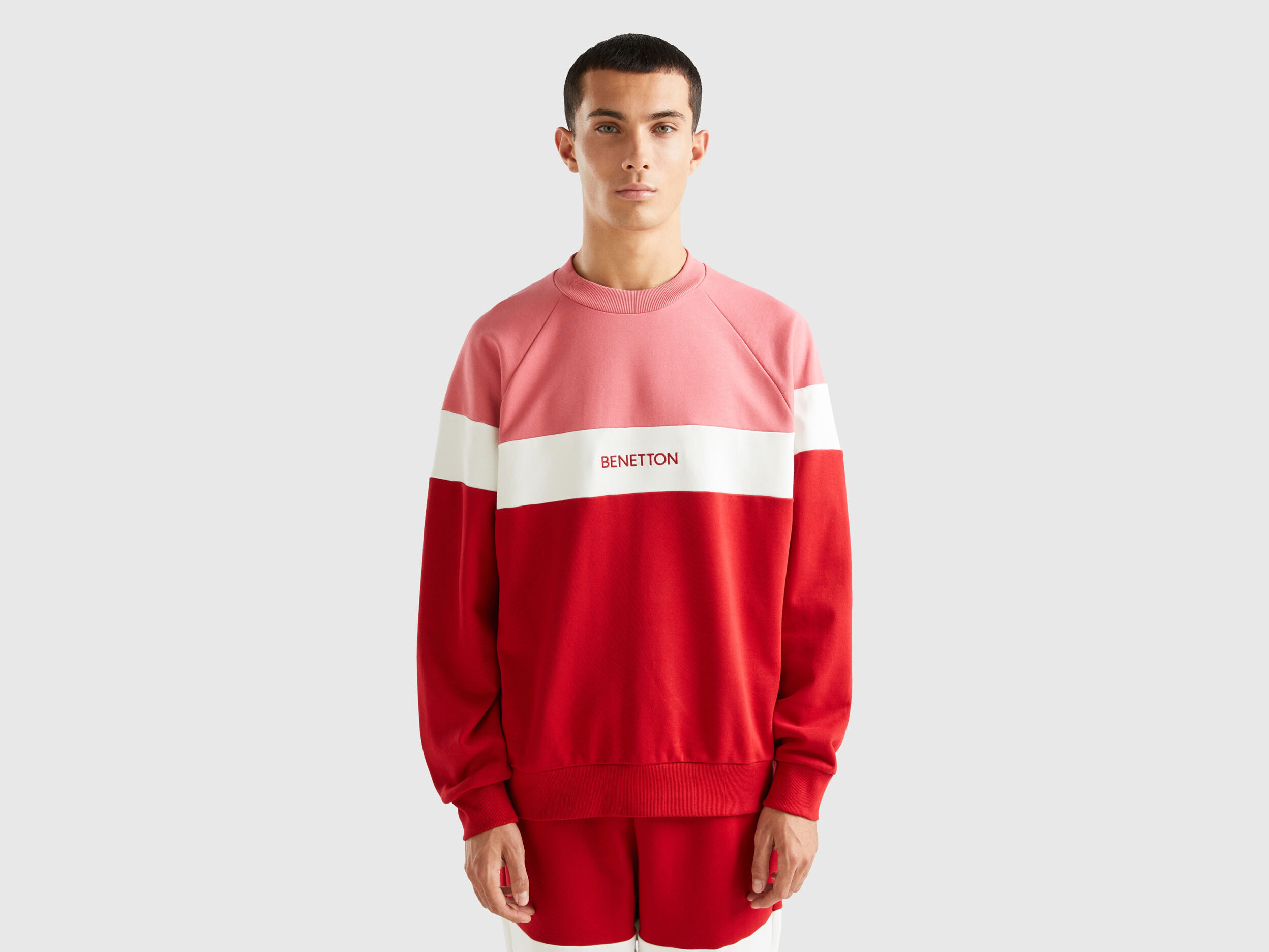Pink and red sweatshirt Red Benetton