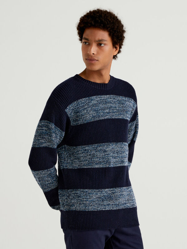 Cashmere blend sweater with stripes Men