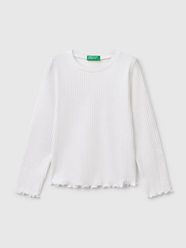 Slim fit stretch cotton t-shirt Junior Girl