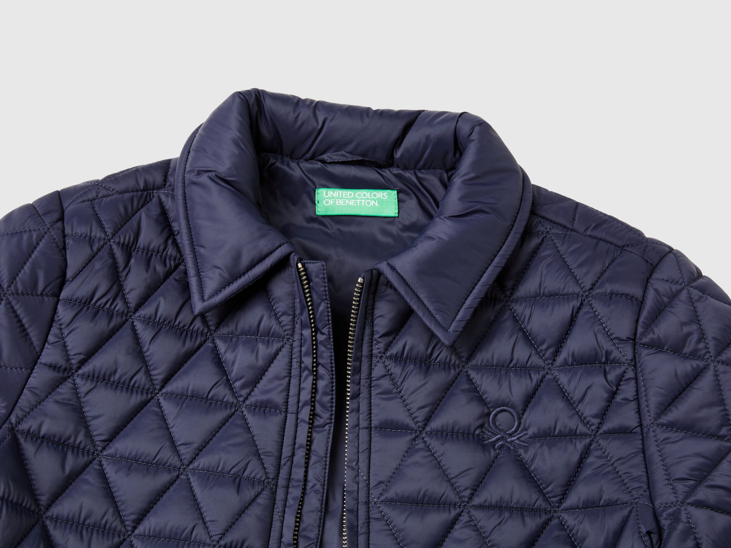 Quilted Rain Defender jacket Dark Blue Benetton