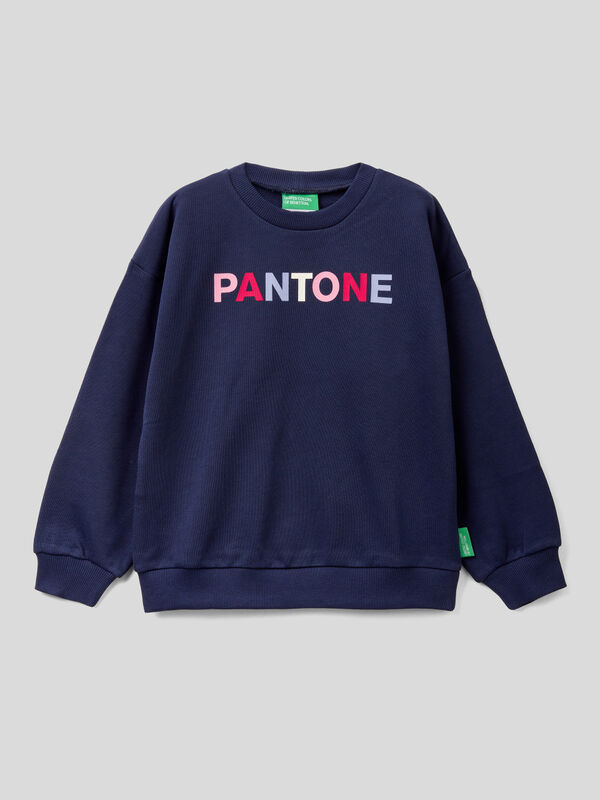 Sudadera de cuello redondo azul oscuro BenettonxPantone™ Niña
