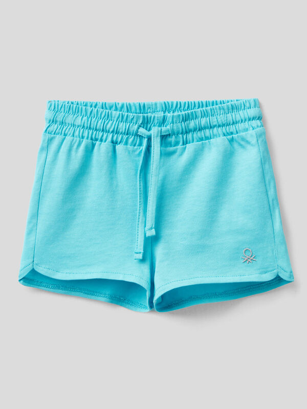 Runner style shorts in organic cotton Junior Girl
