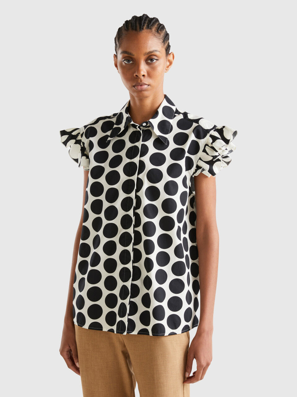 Polka dot hot sale shirt womens