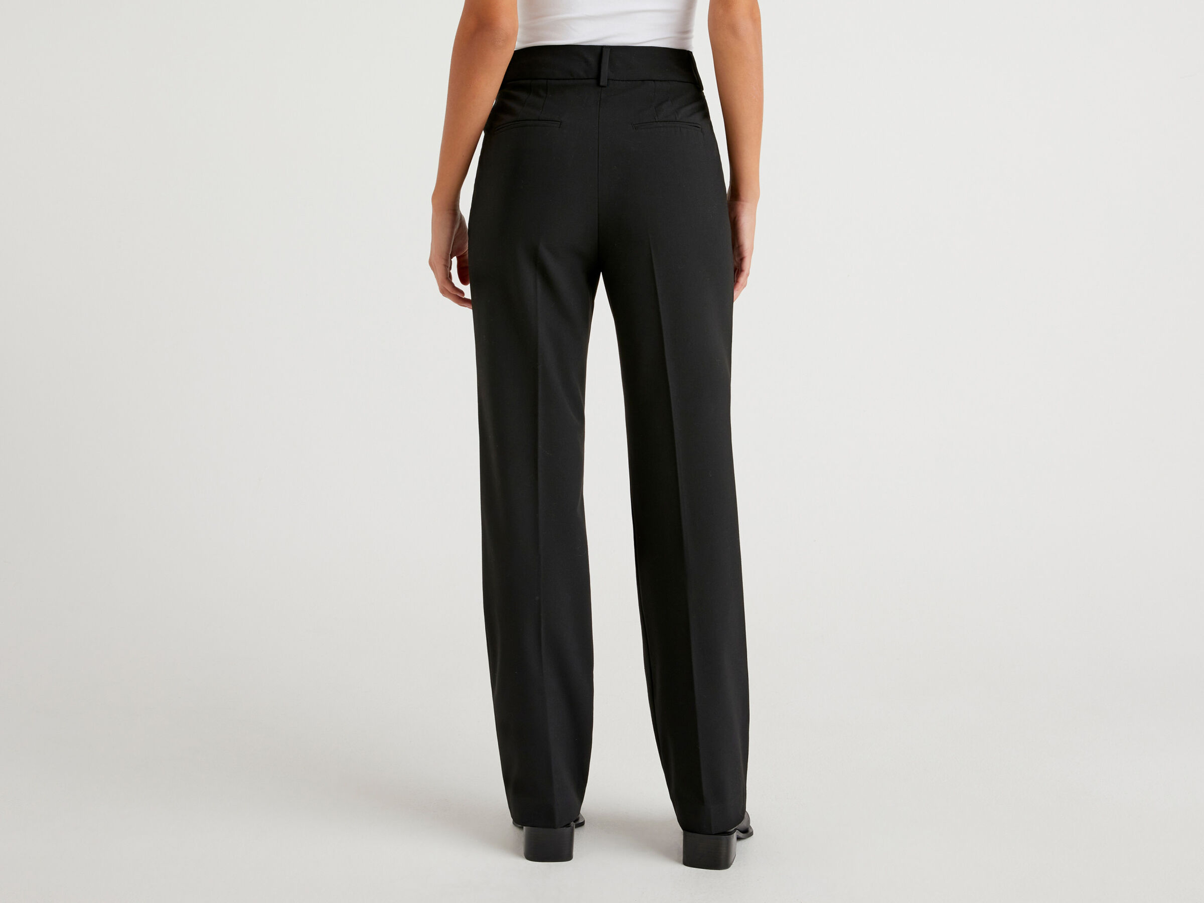 Straight leg stretch trousers image number 2