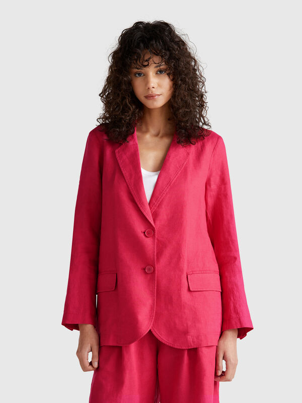 Blazer de puro lino Mujer