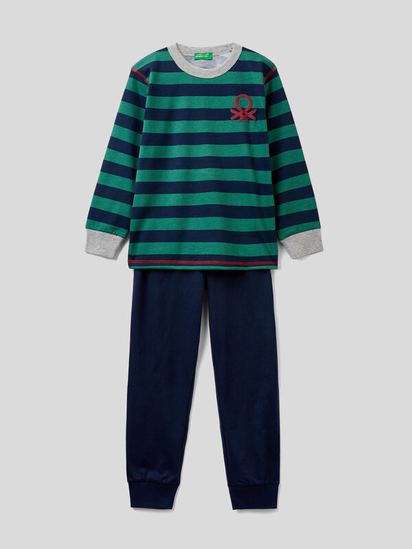 Pyjamas in striped knit Junior Boy