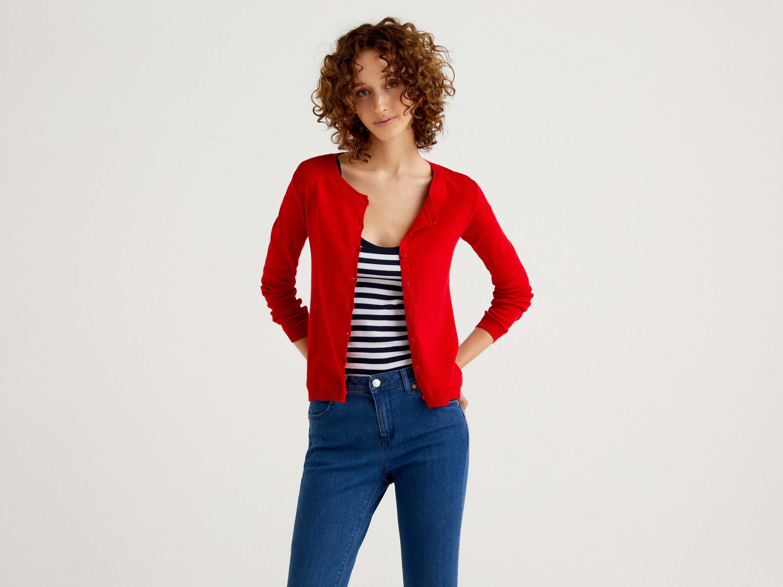 Womens red best sale cardigan