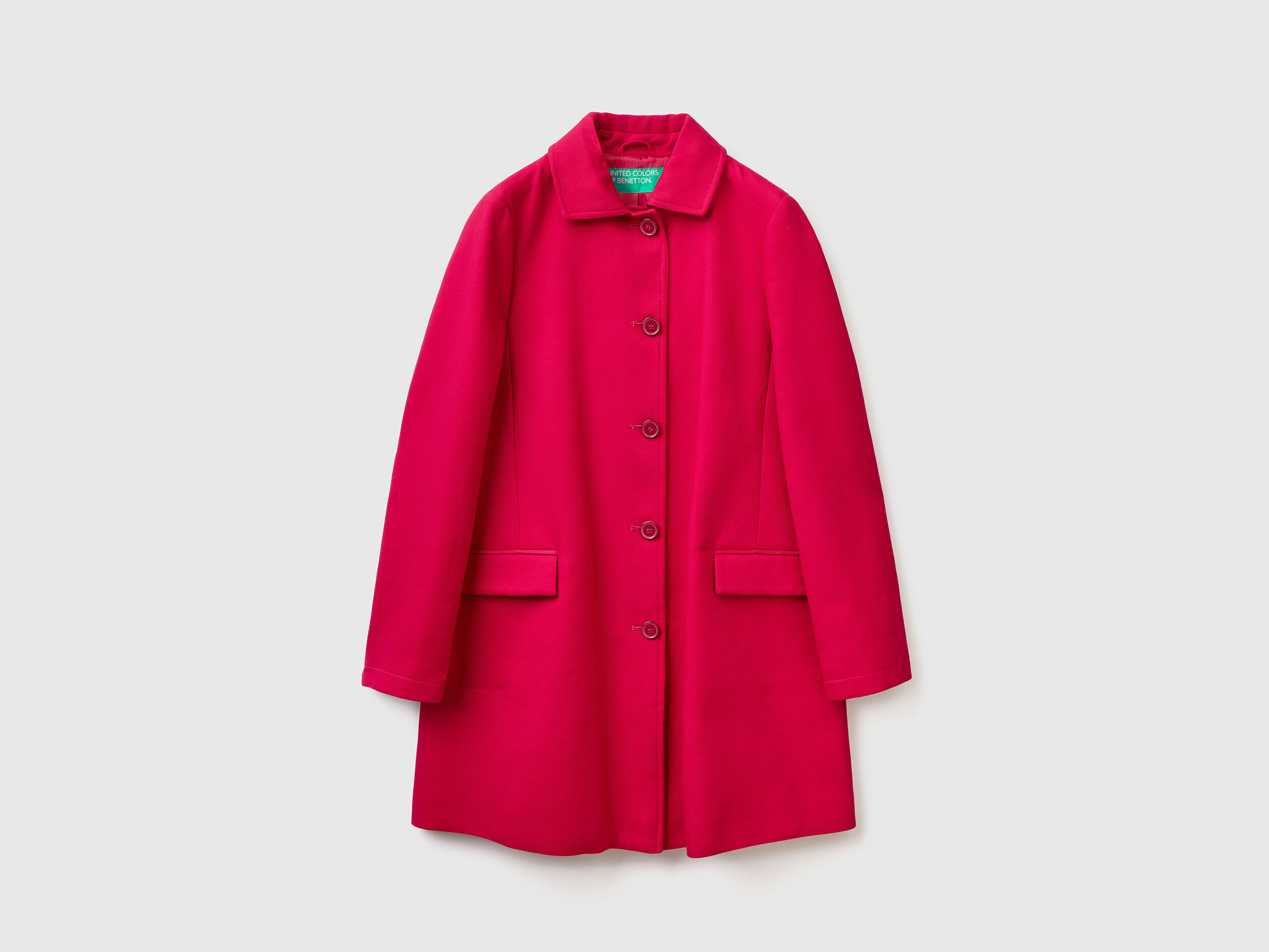 Benetton pink new arrivals coat