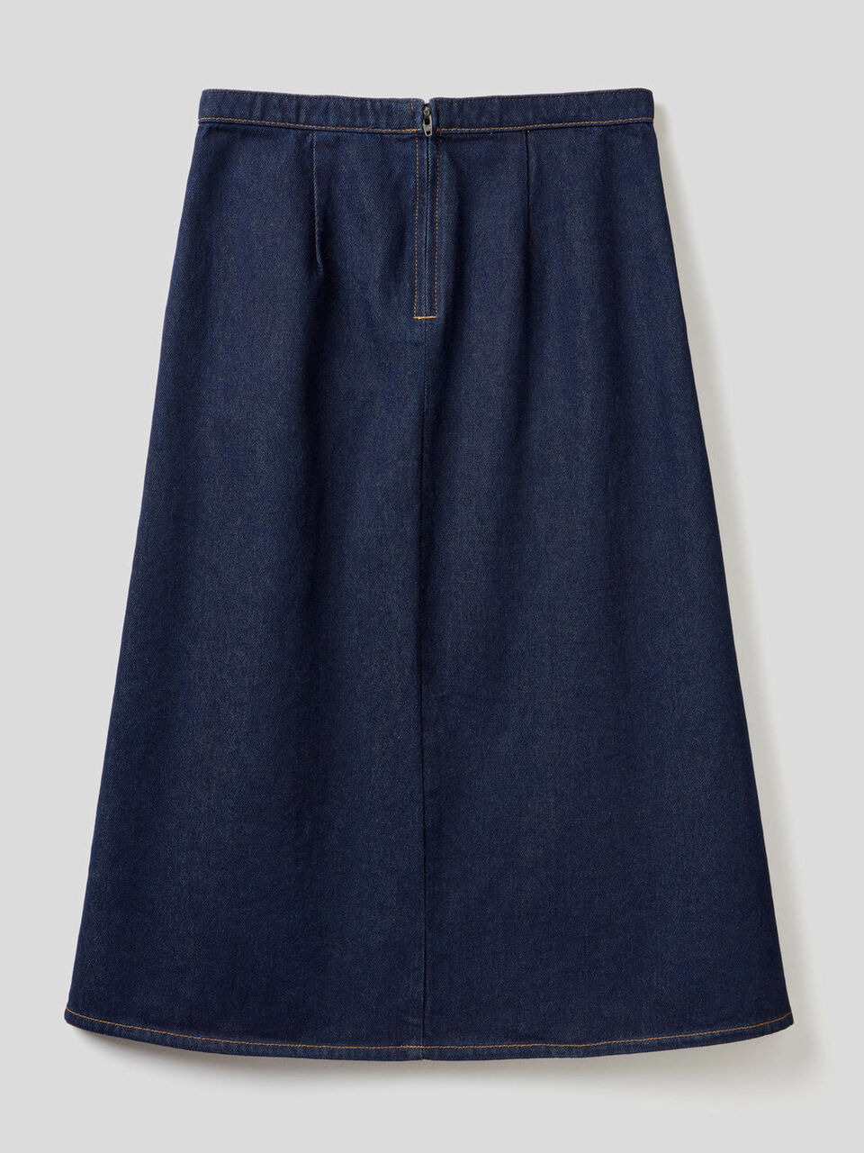 Falda midi en denim de 100 % algodón image number null