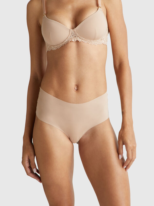 Culotte elástico con encaje Mujer