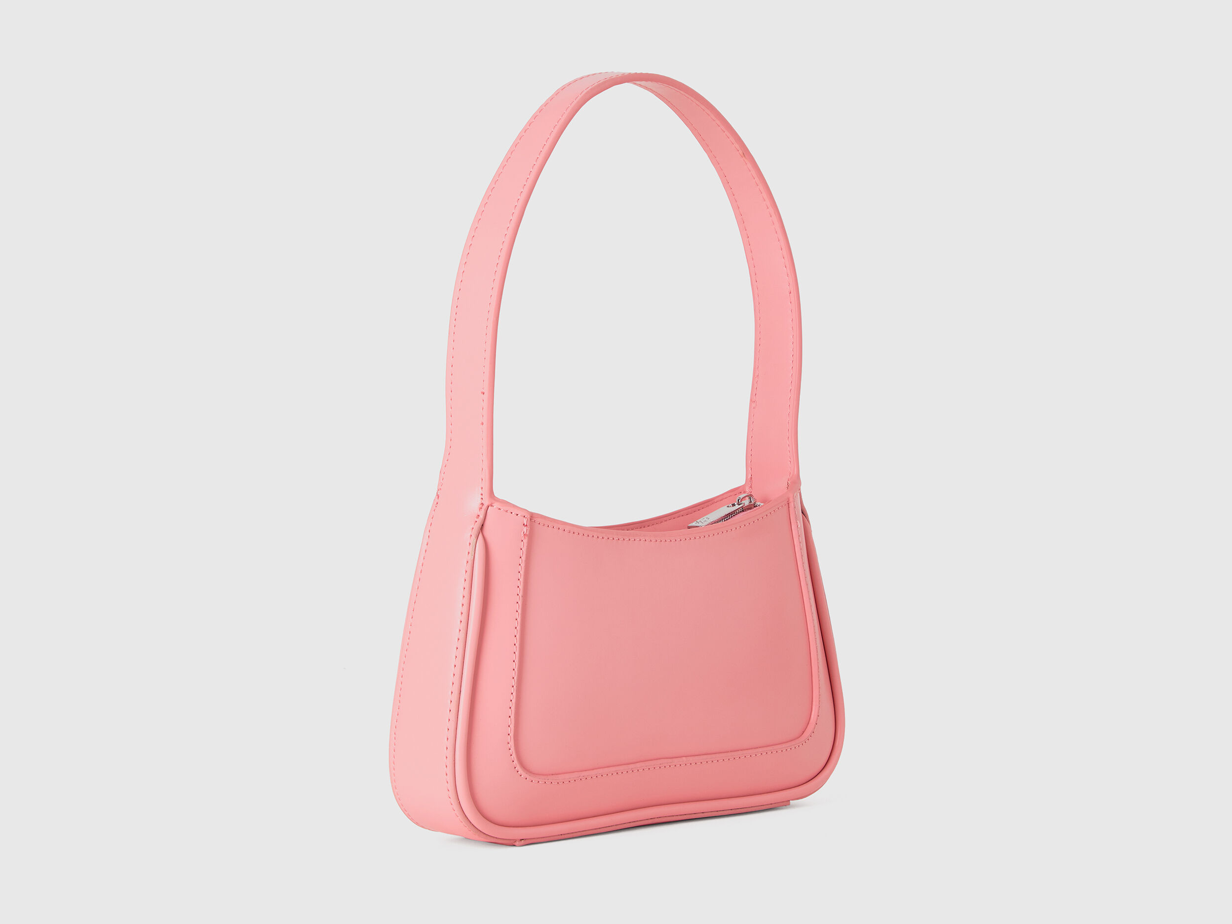 Shoulder bag in imitation leather - Pink | Benetton