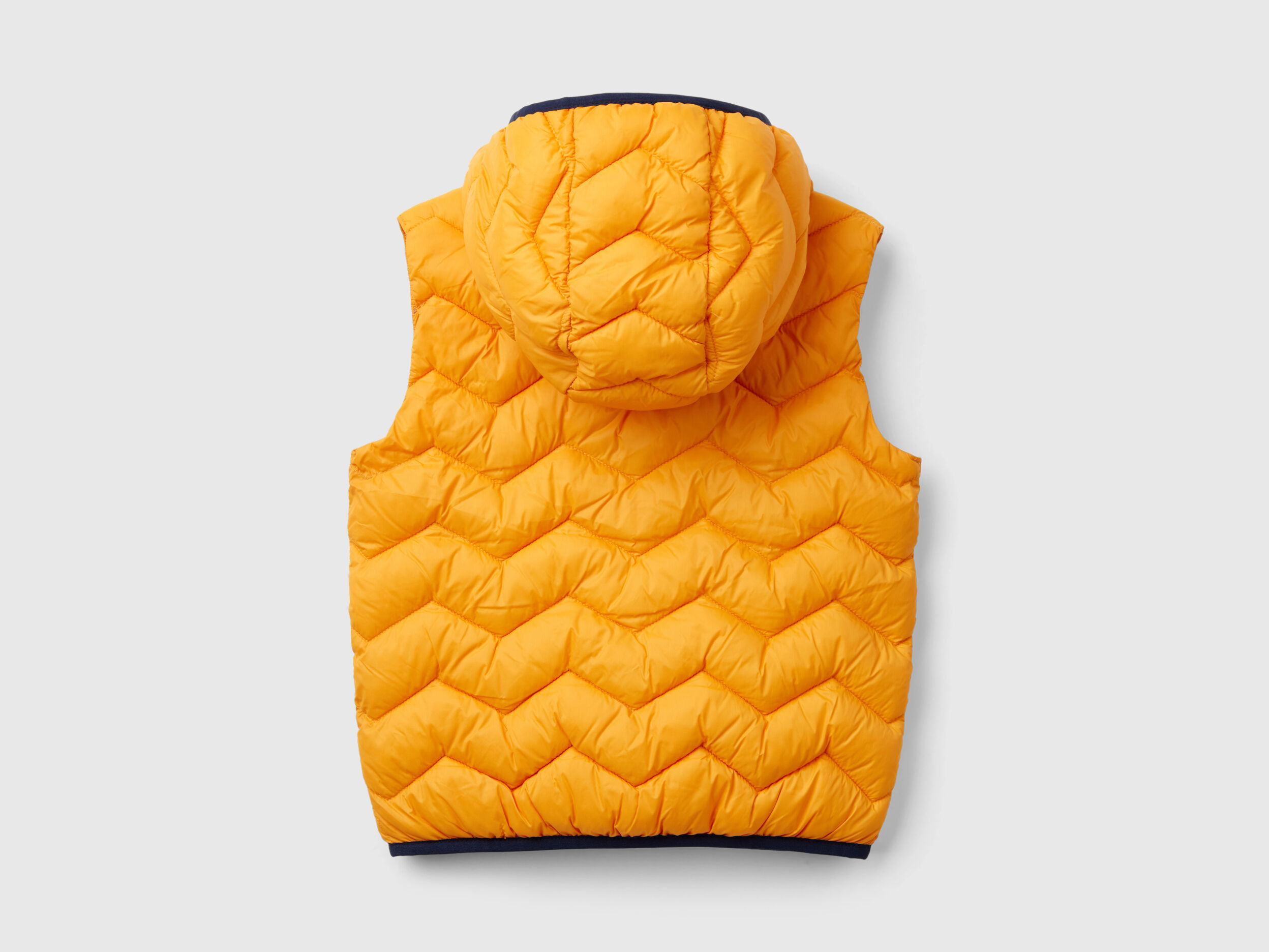 Padded vest with hood - Mustard | Benetton
