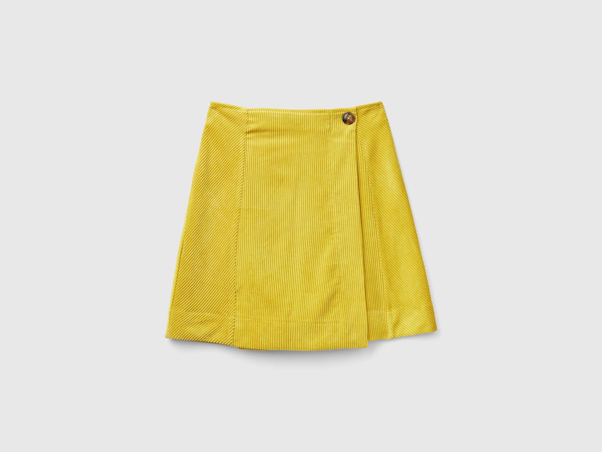 ★日本の職人技★ Wrap Benetton | Mustard - velvet in skirt mini スカート