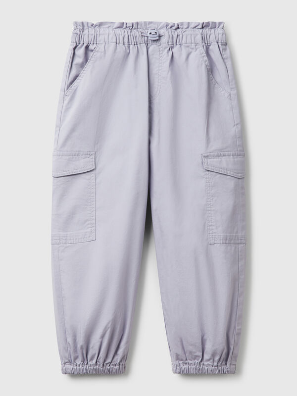 Pantalón cargo de algodón elástico Niña