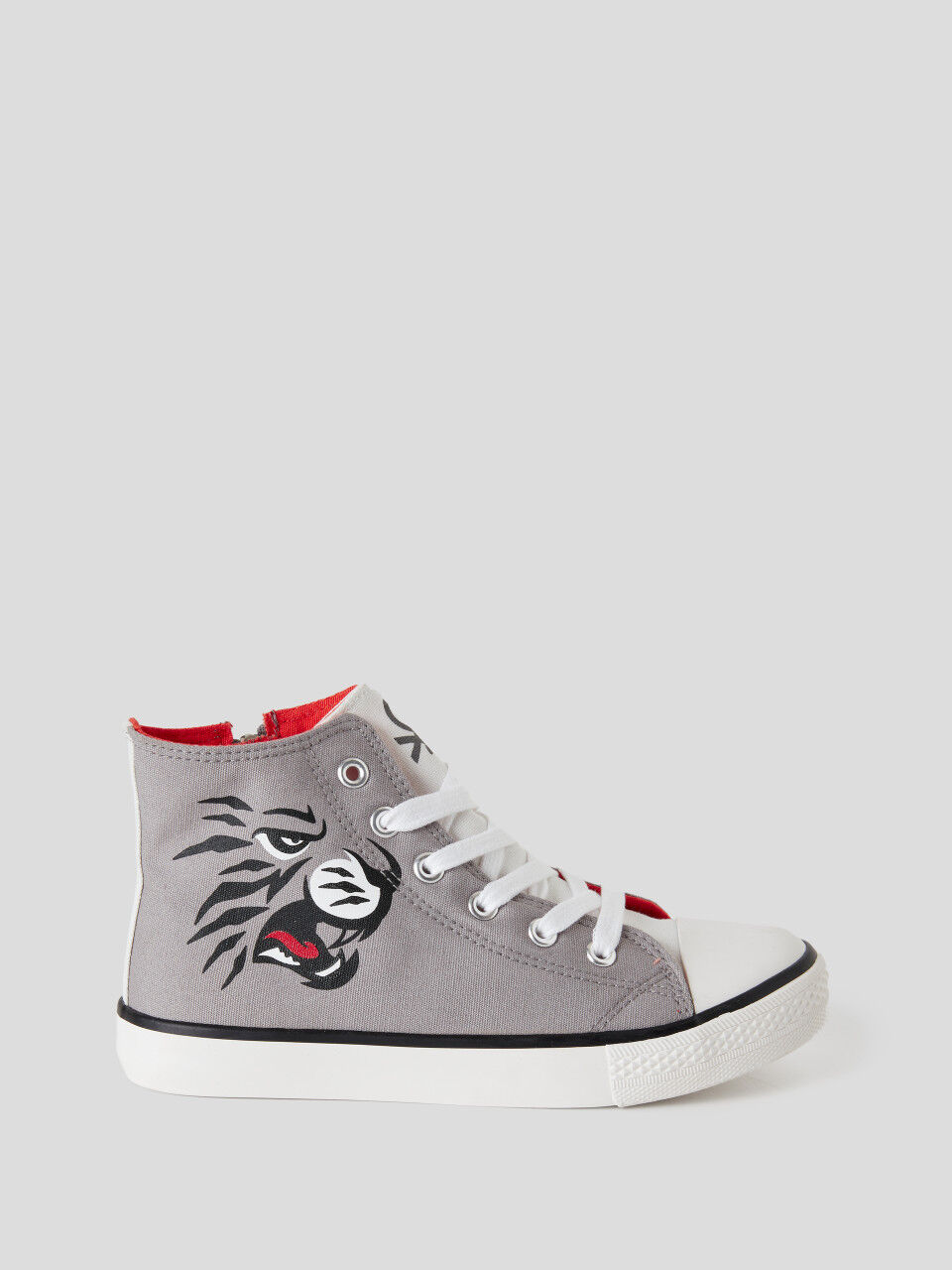 High-top sneakers with print