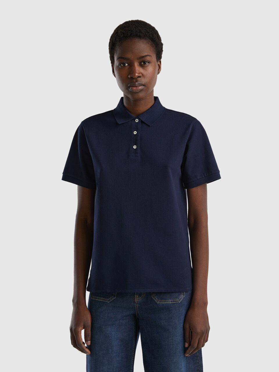 Navy blue polo t shirt hotsell women's