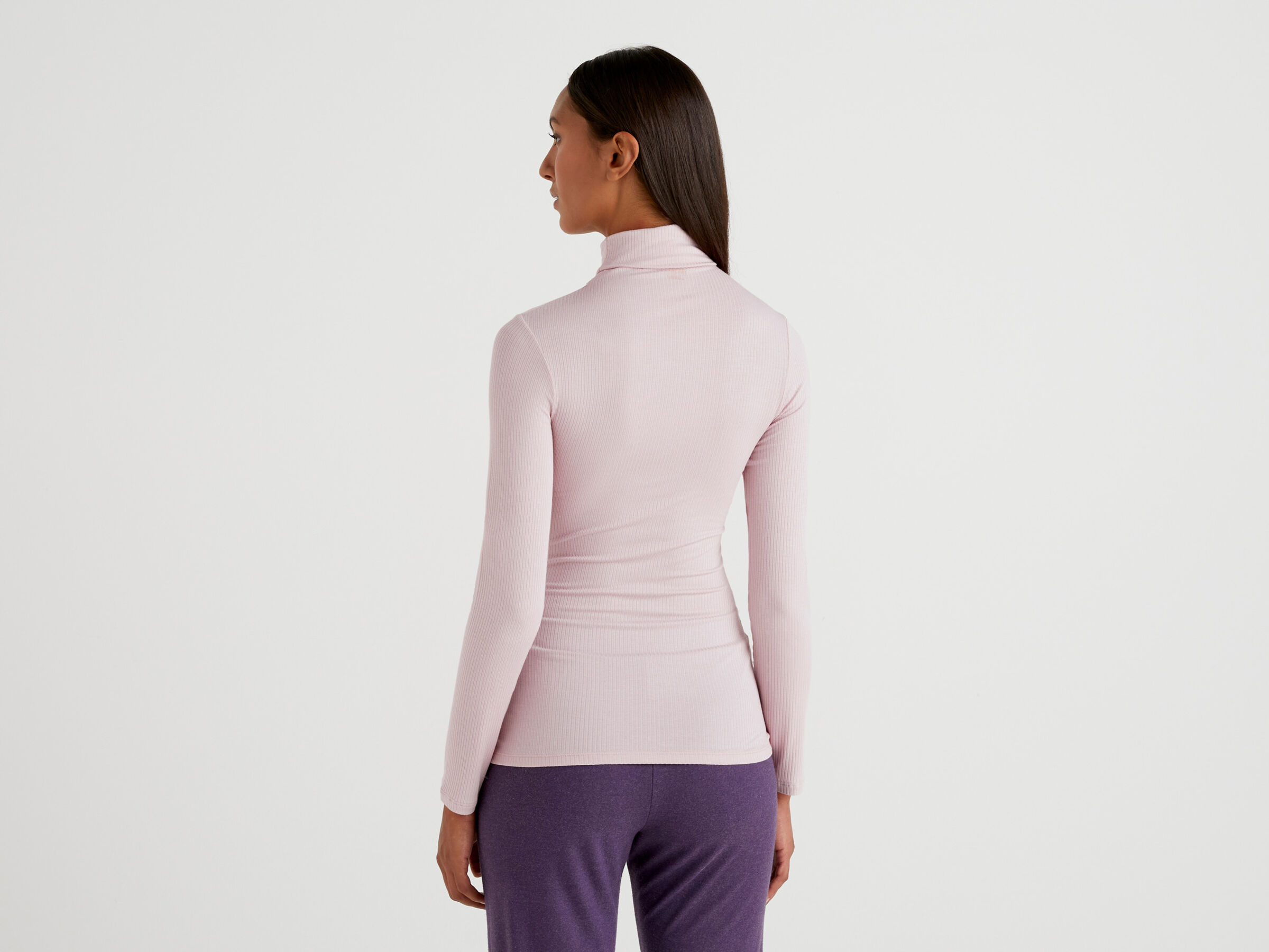 Ribbed turtleneck t-shirt image number 2