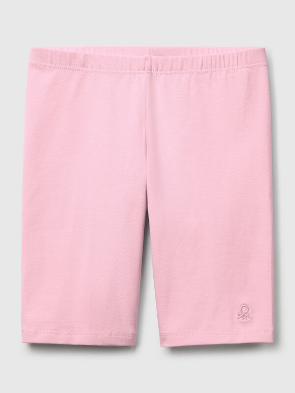 Short leggings in stretch cotton Junior Girl