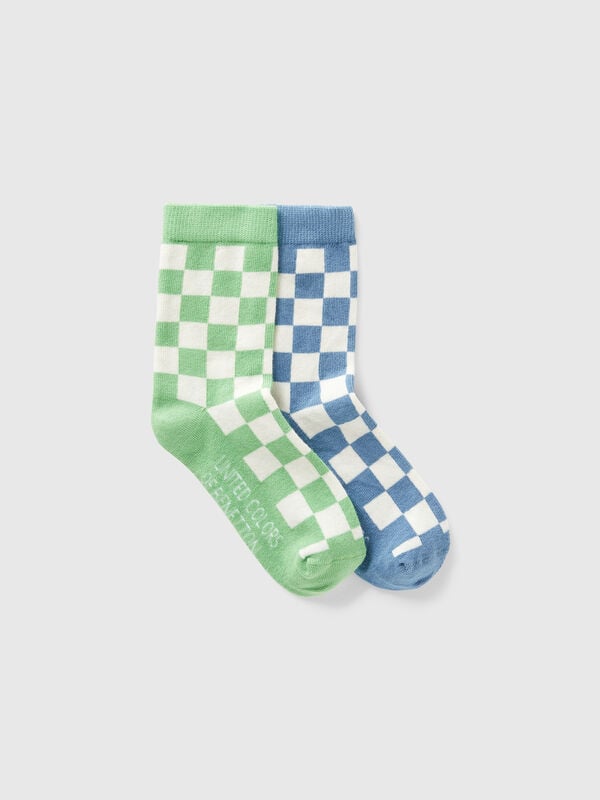 Two pairs of checkered socks Junior Boy
