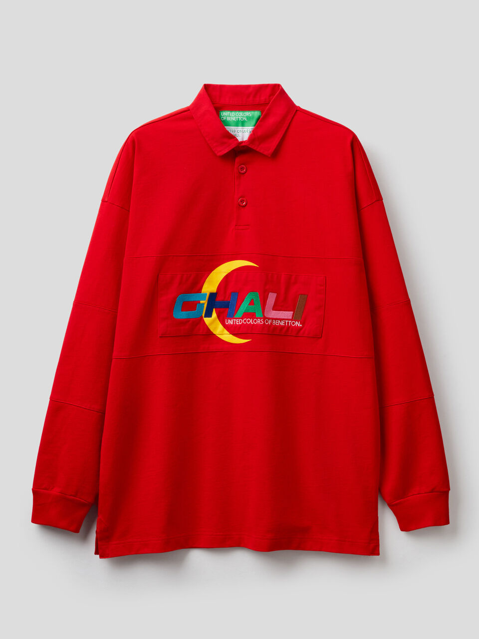 Unisex polo shirt with embroidered Ghali writing image number 1