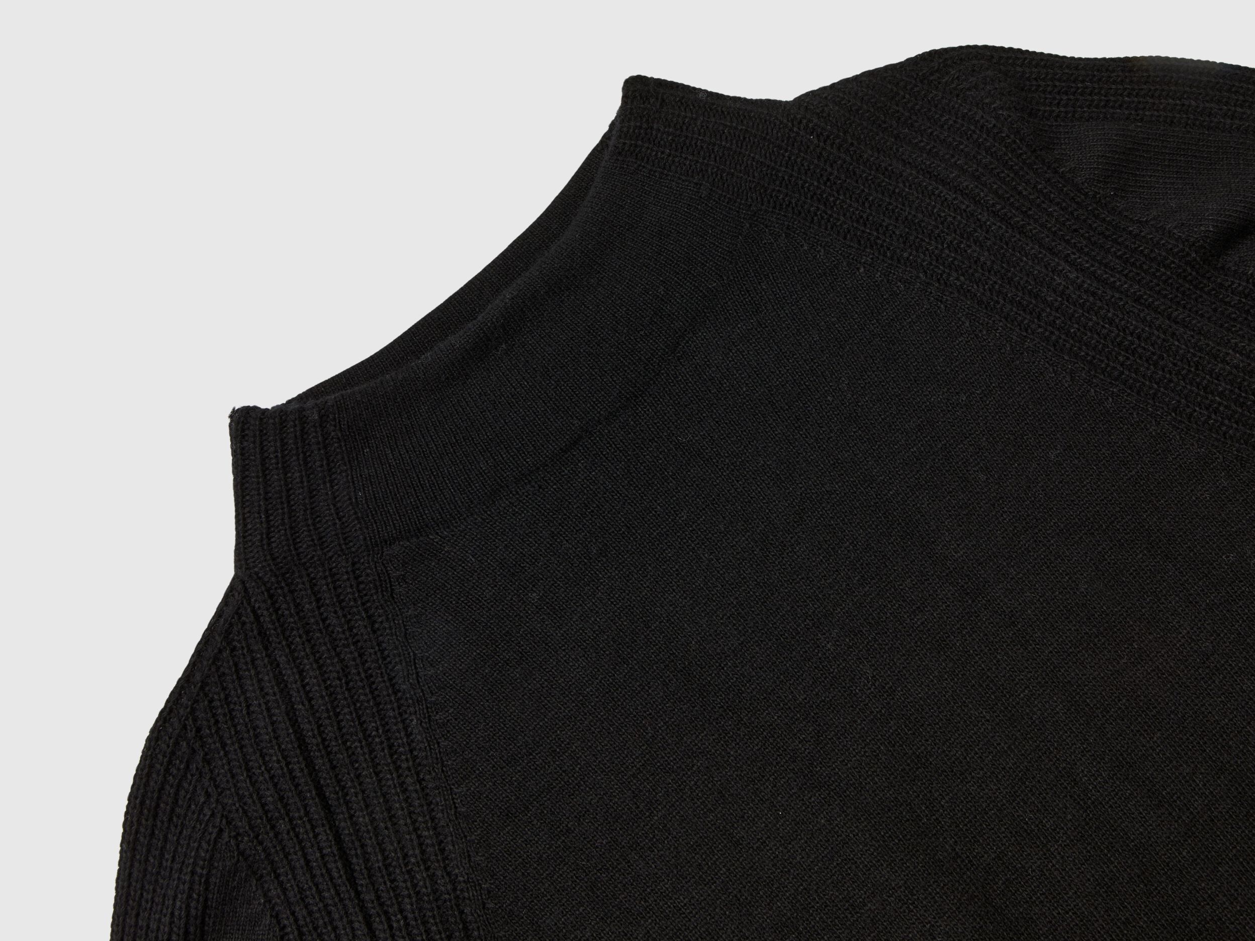 Cashmere blend midi dress - Black | Benetton Cashmere blend midi dress - Black | Benetton