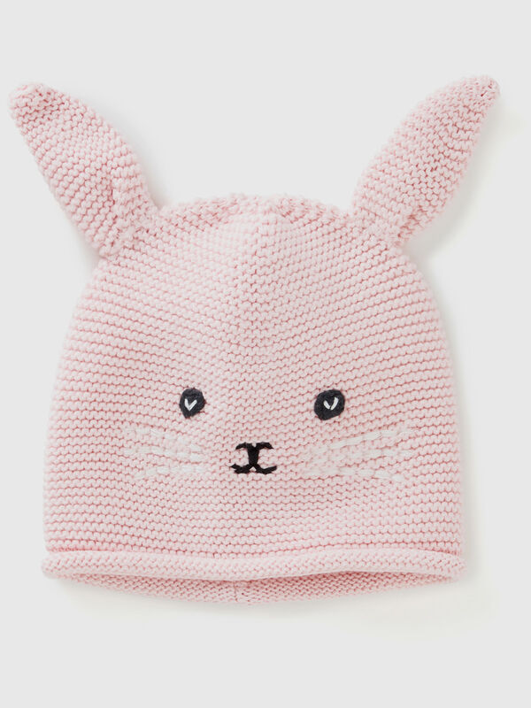 Tricot hat with applique New Born (0-18 months)