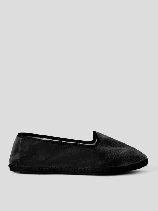 Black velvet Friulane slippers Women
