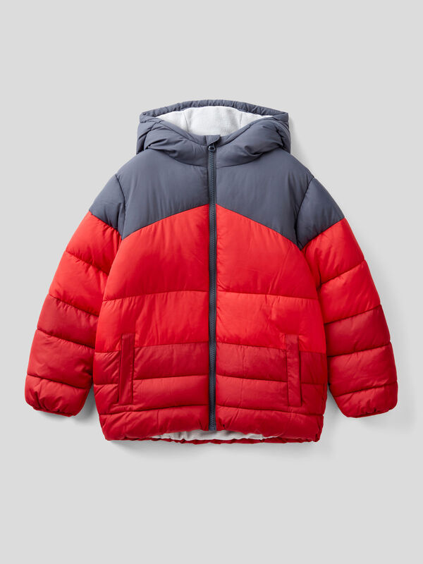 Color block jacket with hood Junior Boy