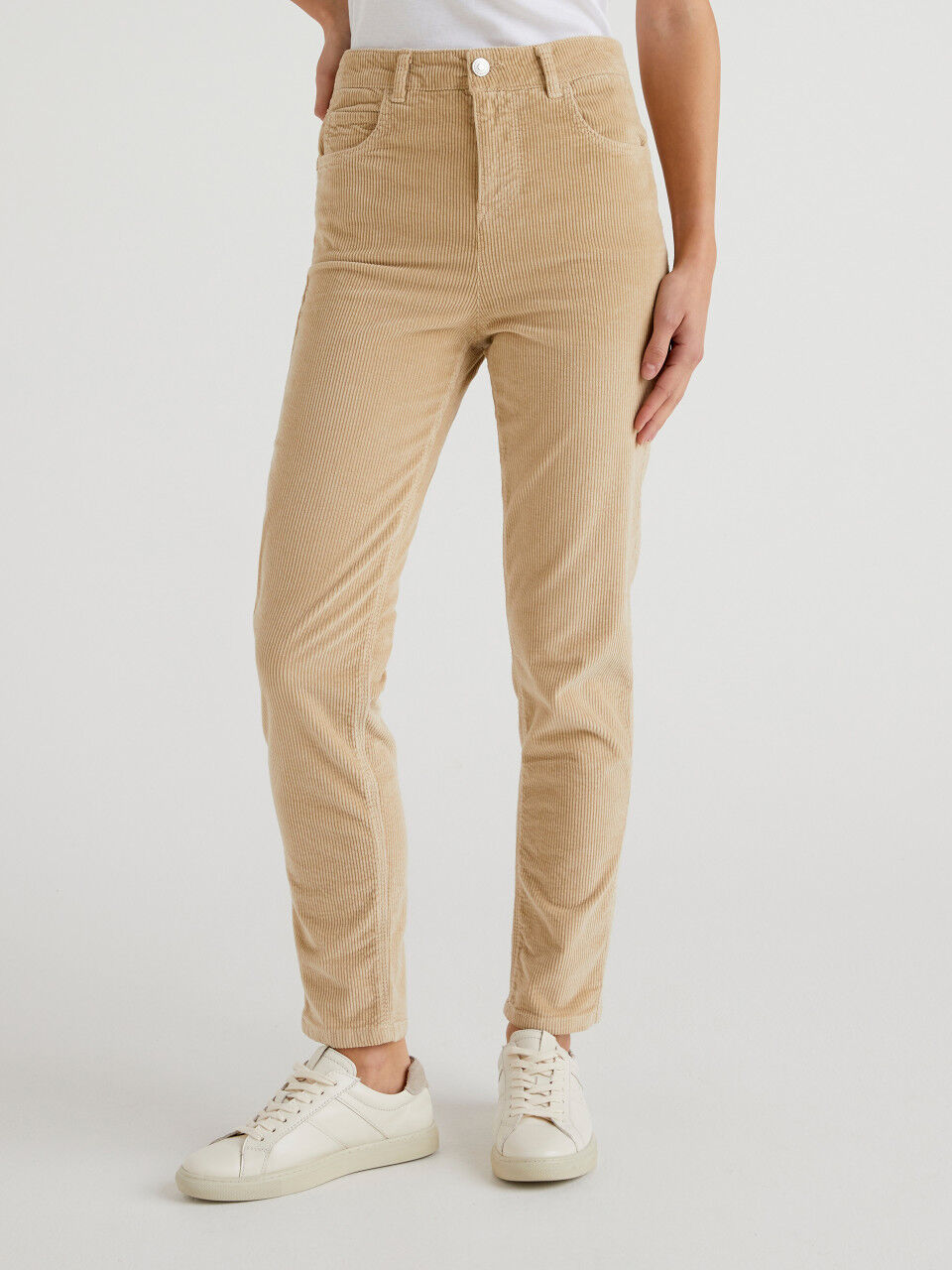 Check trousers in beige – Outfitbook.fr