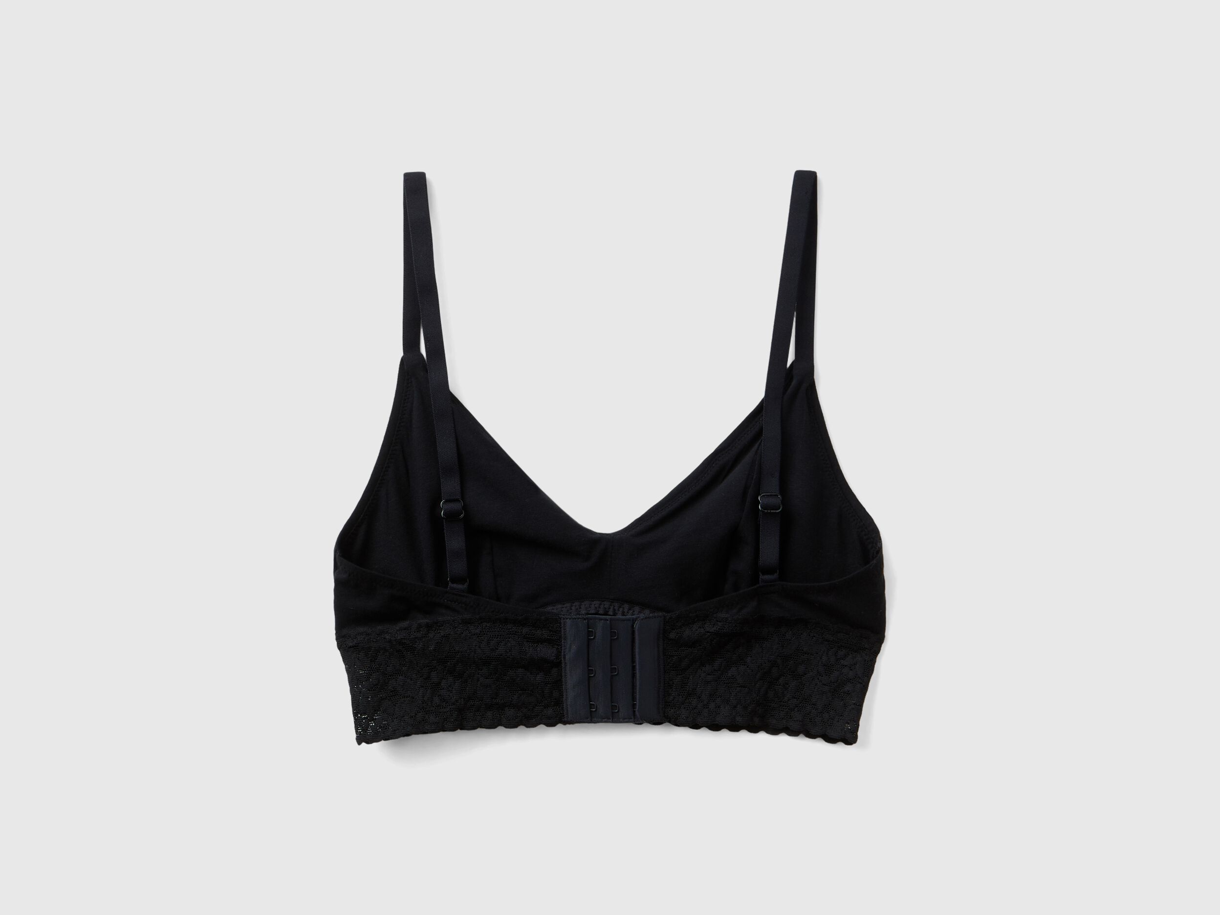 Bralette in super stretch organic cotton Black Benetton