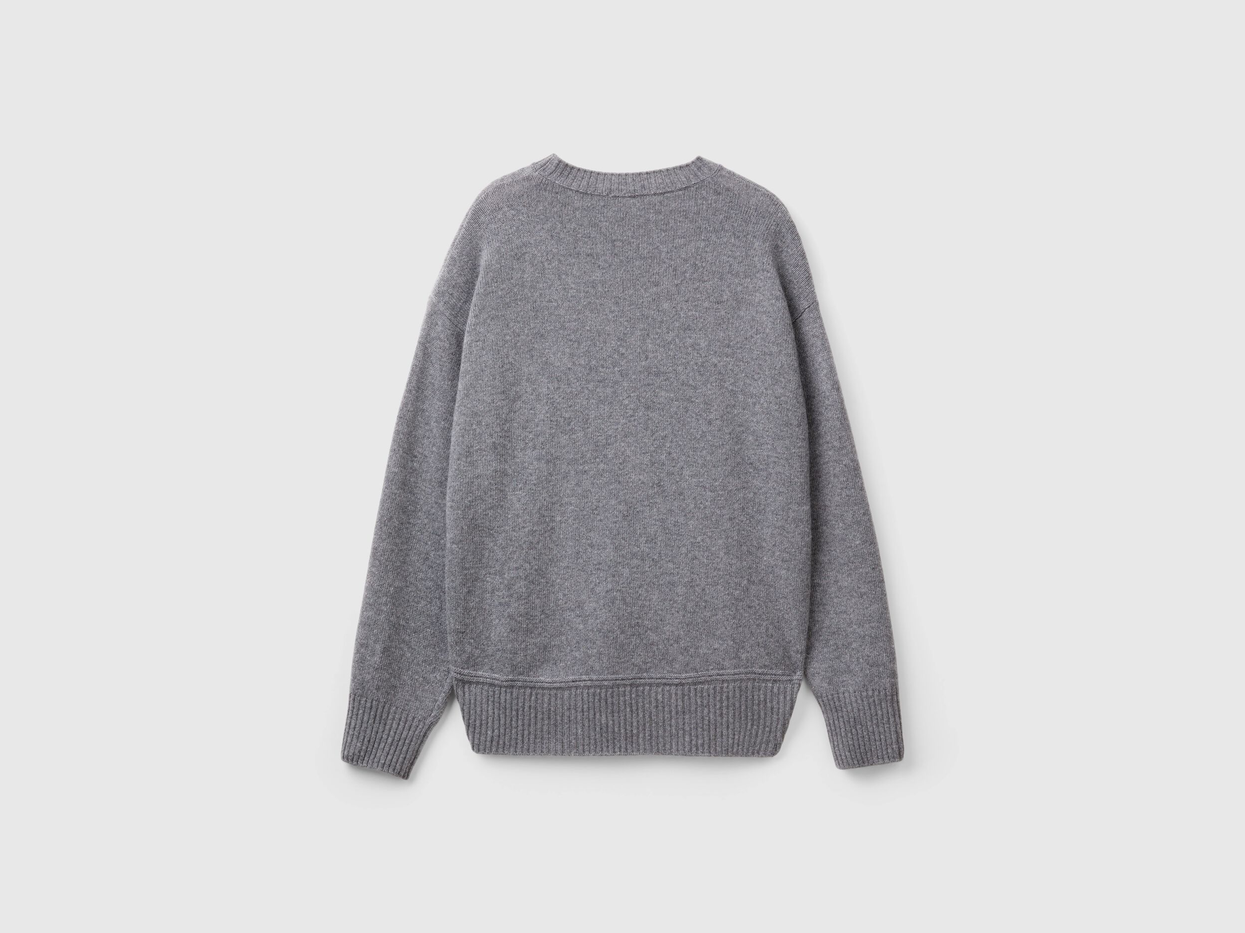 【2024新春福袋】 fit Boxy sweater Benetton | Gray - blend wool in ジャケット・アウター