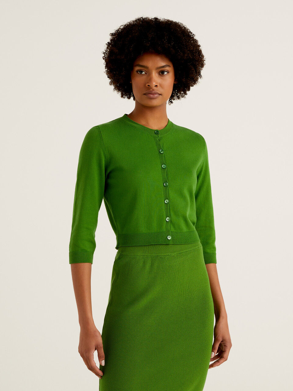 Green pencil skirt button online