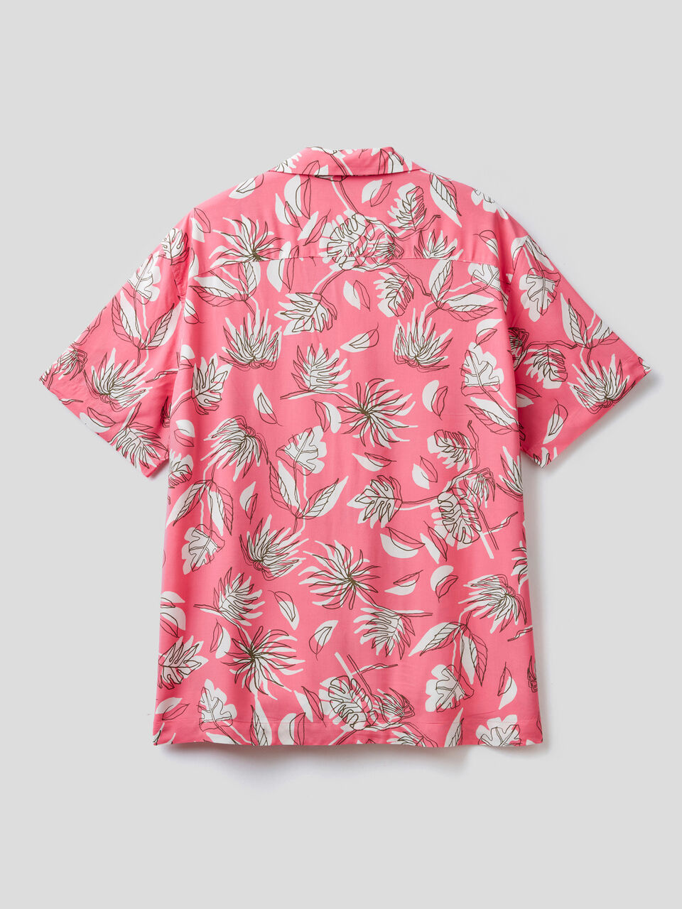 Gobernador Redondo dolor de estómago Camisa de manga corta hawaiana - Rosa | Benetton