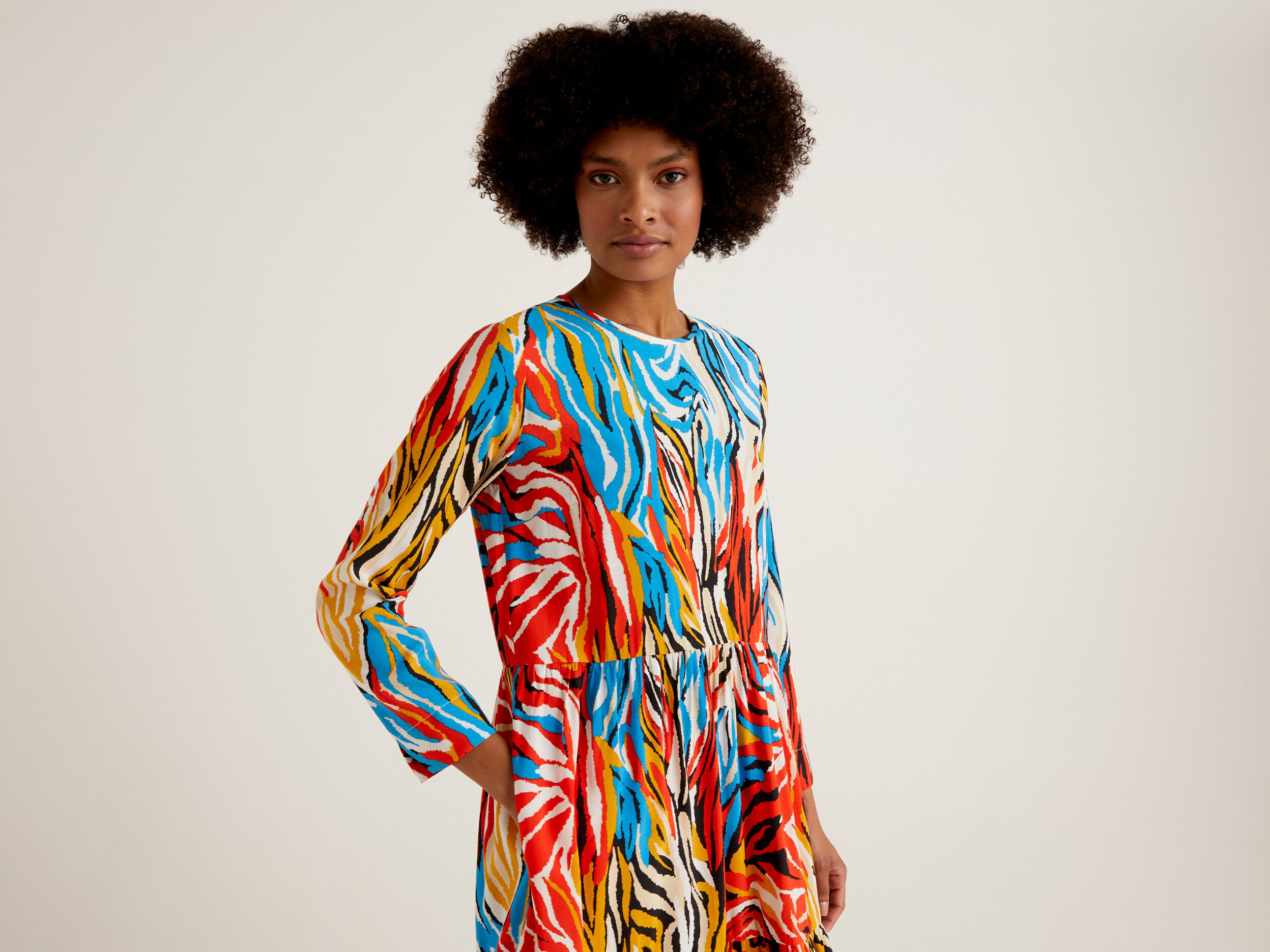 Multicolor leopard print dress new arrivals