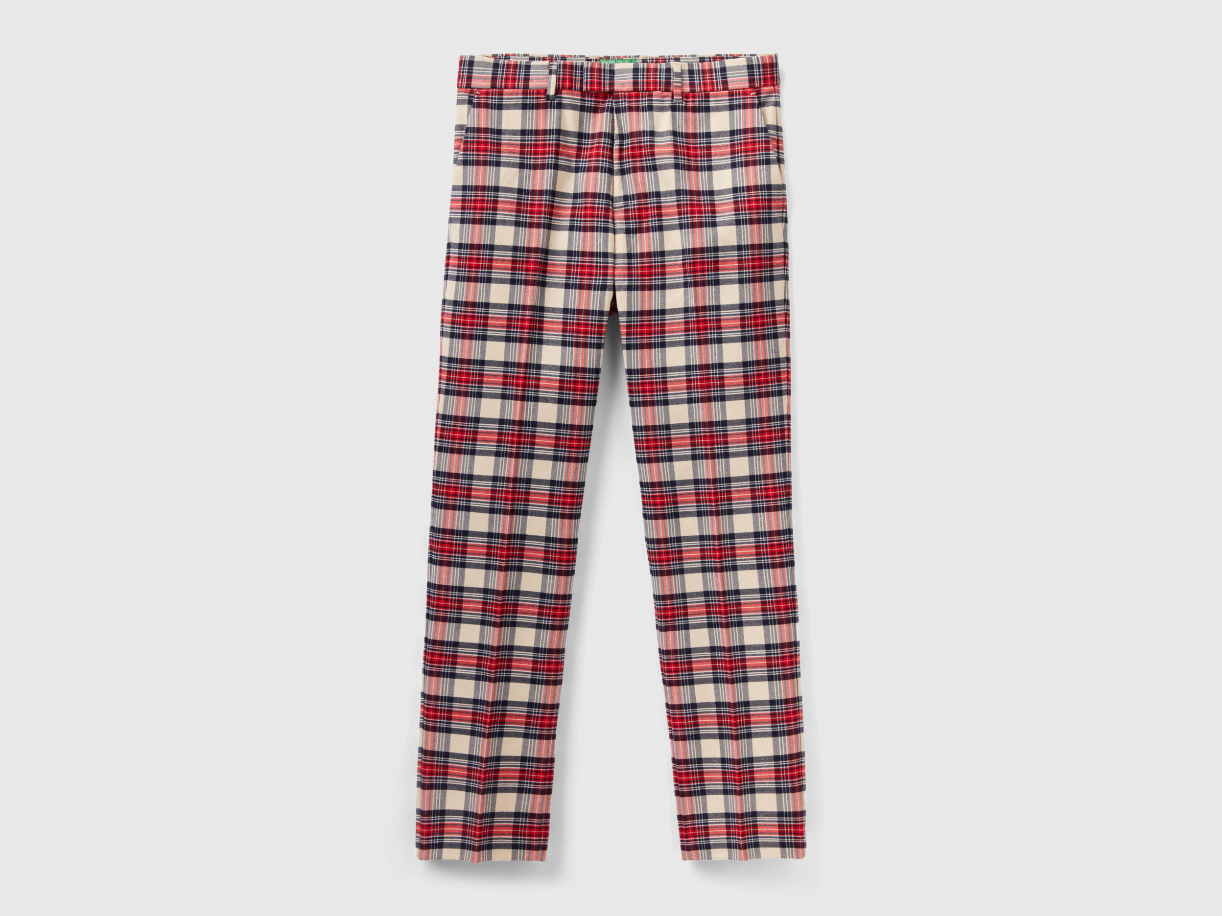 Twill trousers Skinny Fit - Red/Checked - Men | H&M IN