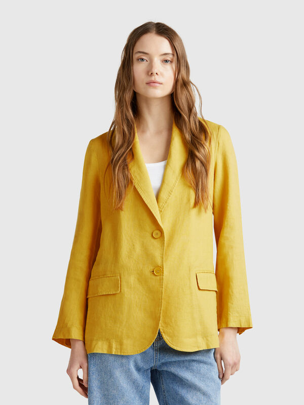 Blazer de puro lino Mujer