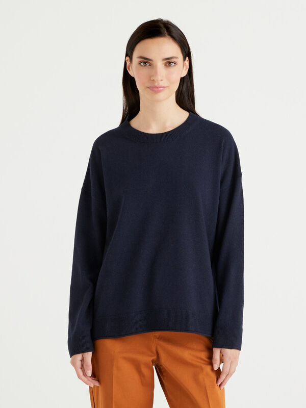Boxy fit sweater in cashmere blend Women