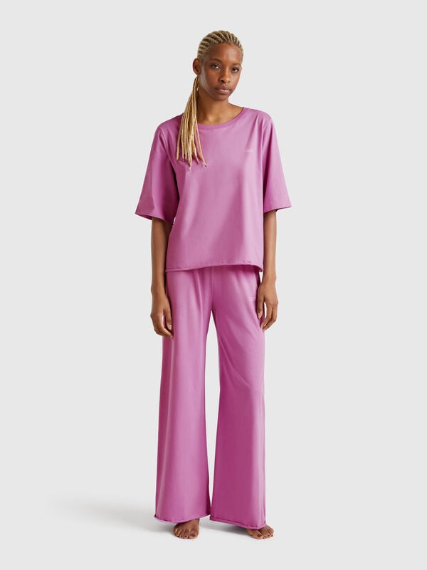 Loose-fitting pyjamas in pure cotton Women