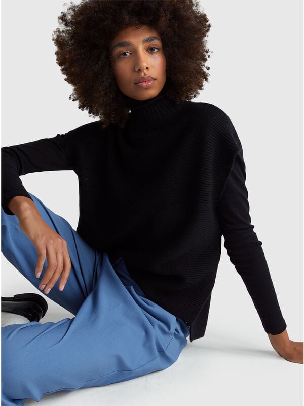 Turtleneck vest in wool blend Women