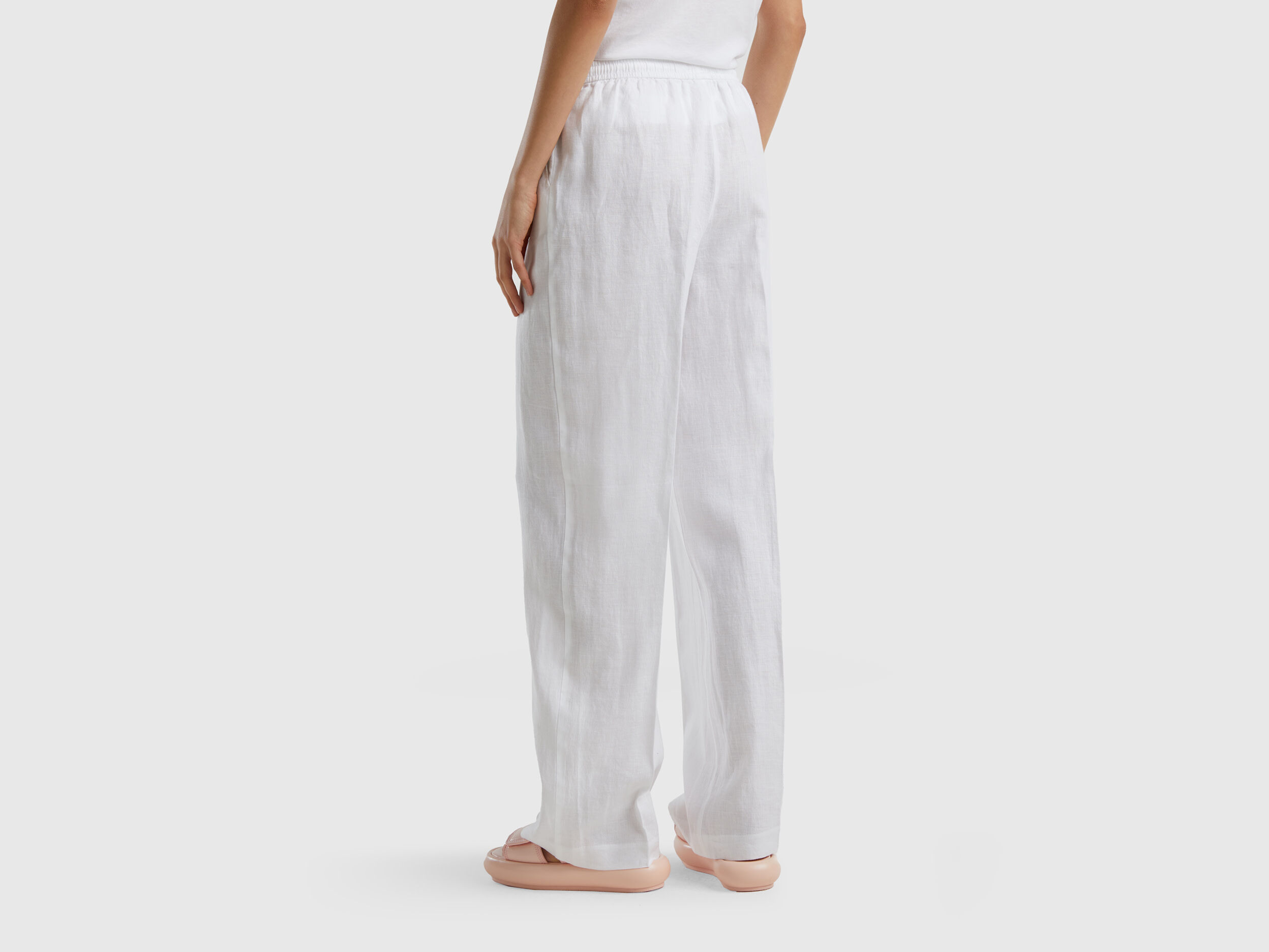 Pantaloni lino benetton hotsell