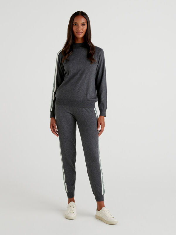 Sweatpants with logo bands Women