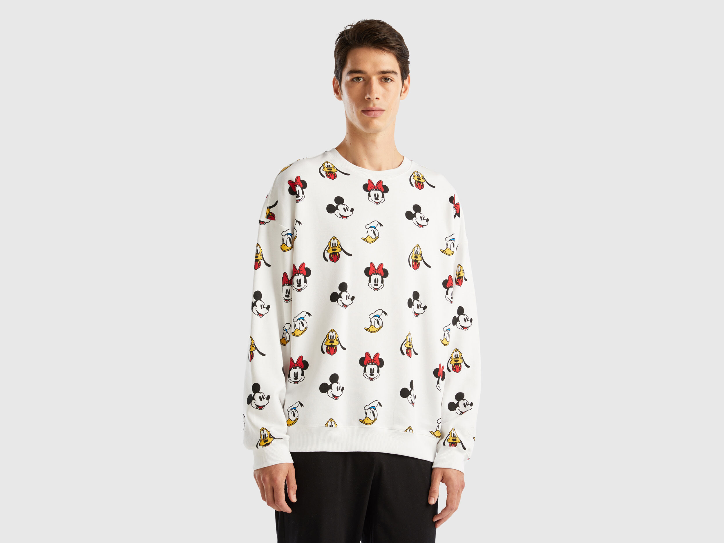 White Mickey Mouse sweatshirt White Benetton