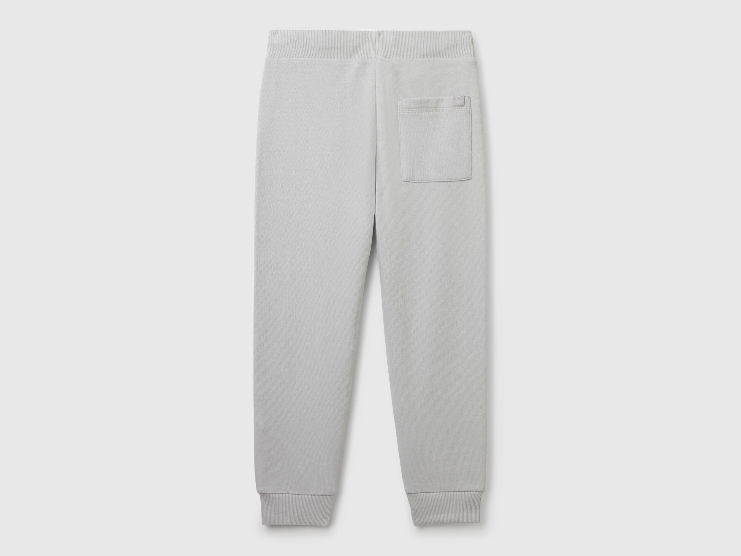 パンツ GREY COTTON PANTS Sporty trousers with drawstring - Gray | Benetton