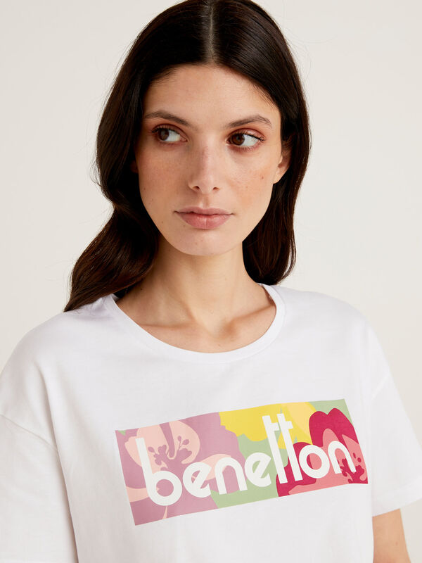 Camiseta de algodón orgánico con estampado Mujer