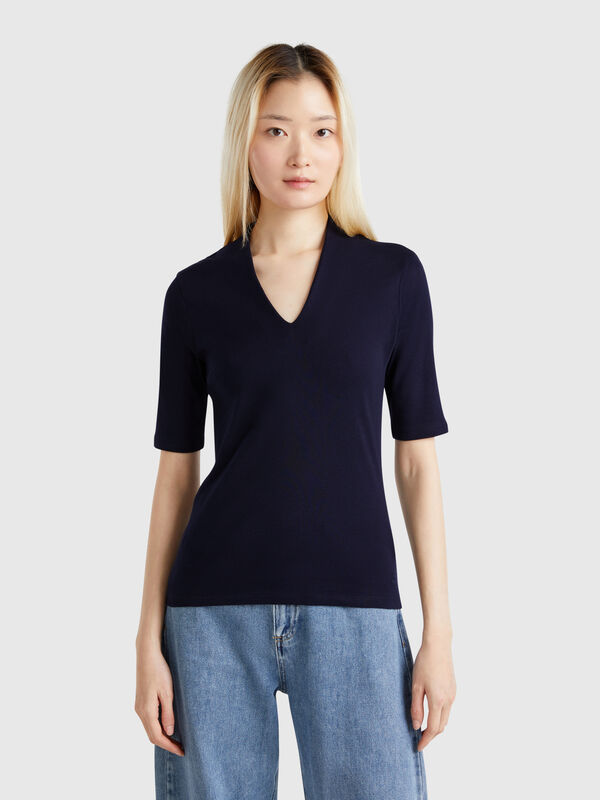 Slim fit t-shirt in long fiber cotton Women