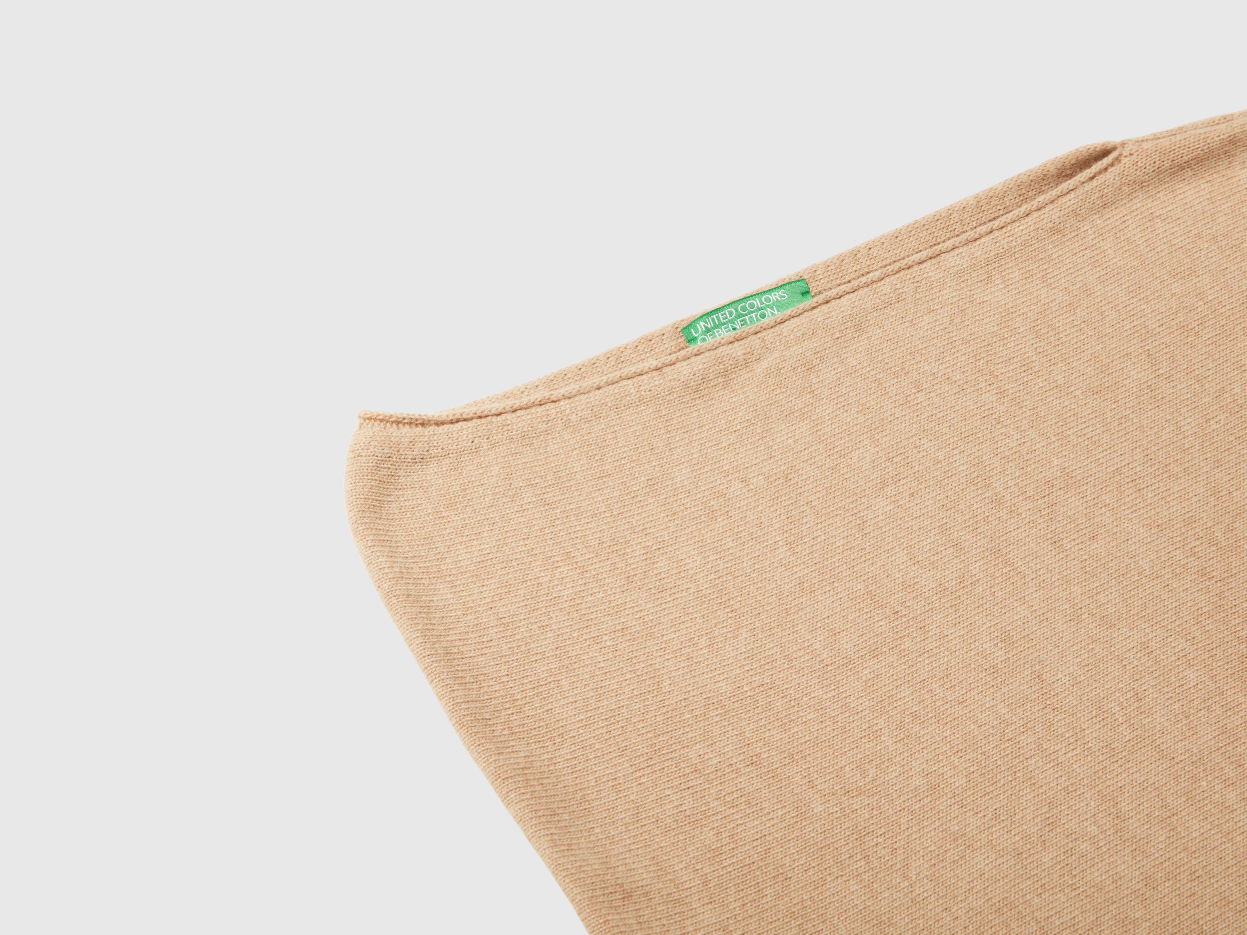 Cashmere blend poncho - Beige | Benetton Cashmere blend poncho - Beige | Benetton