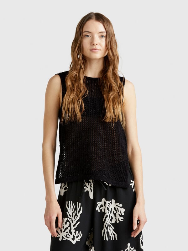 Top de punto tricot Mujer
