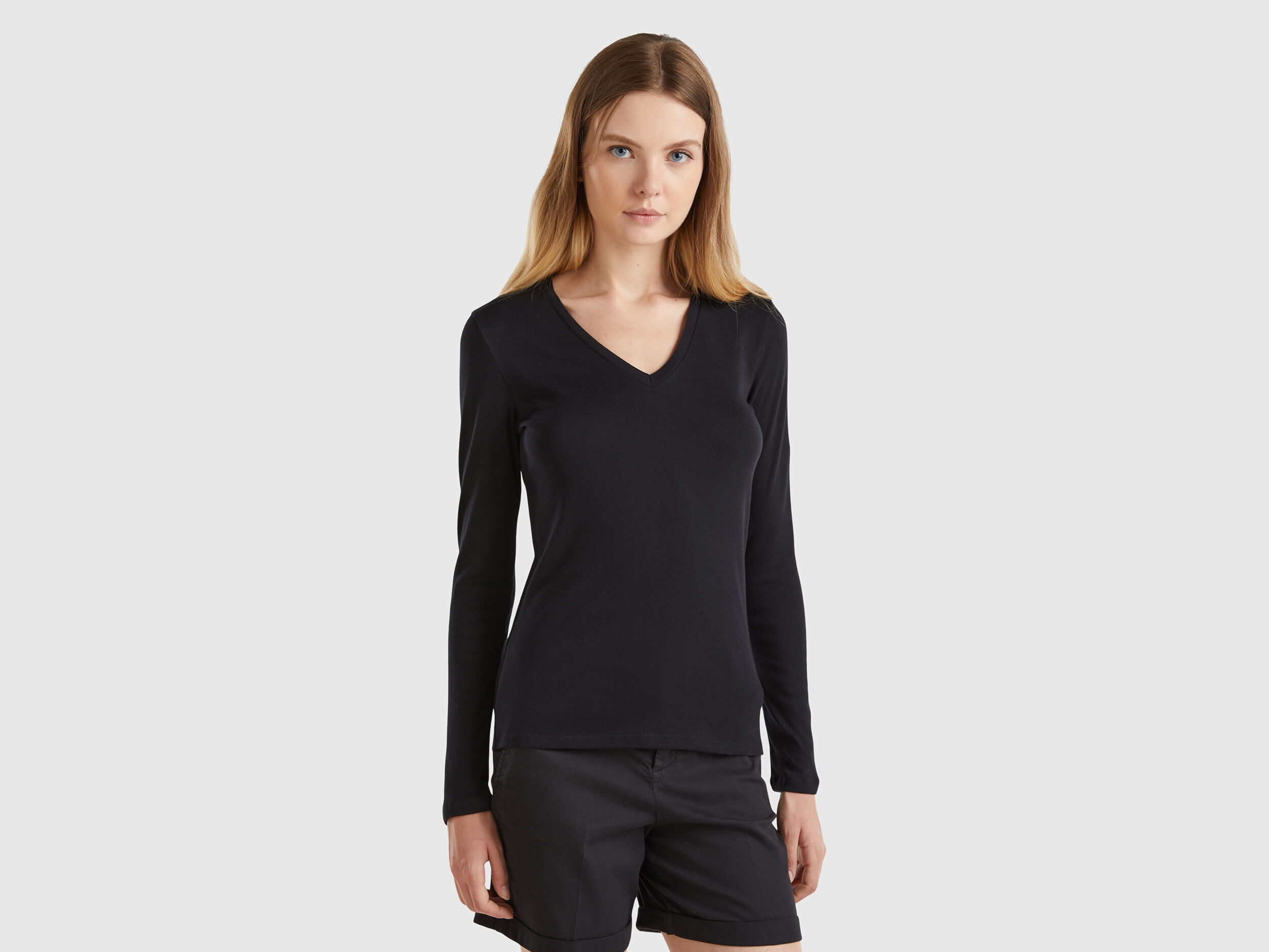 Long v neck t shirt dress shop